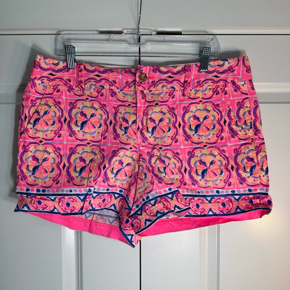 Lilly Pulitzer The Callahan Short 5” Inseam Pink Patterned Shorts Size 12